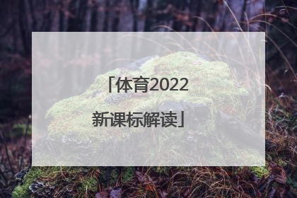 「体育2022新课标解读」体育新课标2022解读ppt