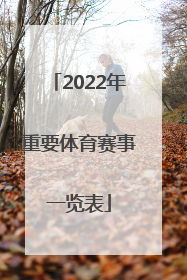 2022年重要体育赛事一览表「2022年北京体育赛事一览表」