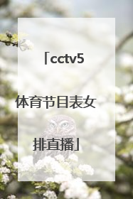 「cctv5体育节目表女排直播」女排赛程cctv5今日女排直播节目表